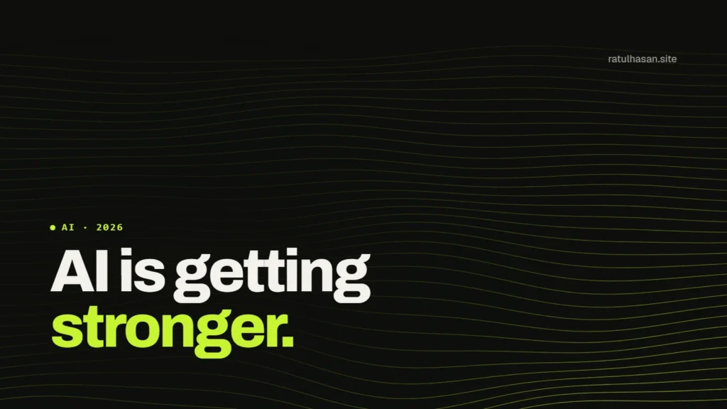 Headline AI is getting stronger over flowing lime contour lines
